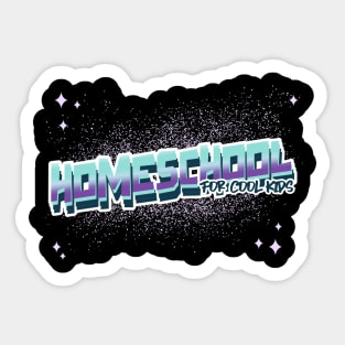 Homeschool for Cool Kids Graffiti Style Sticker